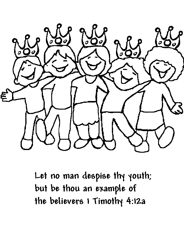 Free Printable 1 Timothy 4 12 Coloring Sheet