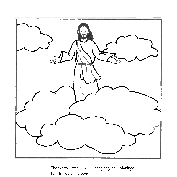 Strange and Miraculous - the Story of Pentecost Ascension Coloring Page