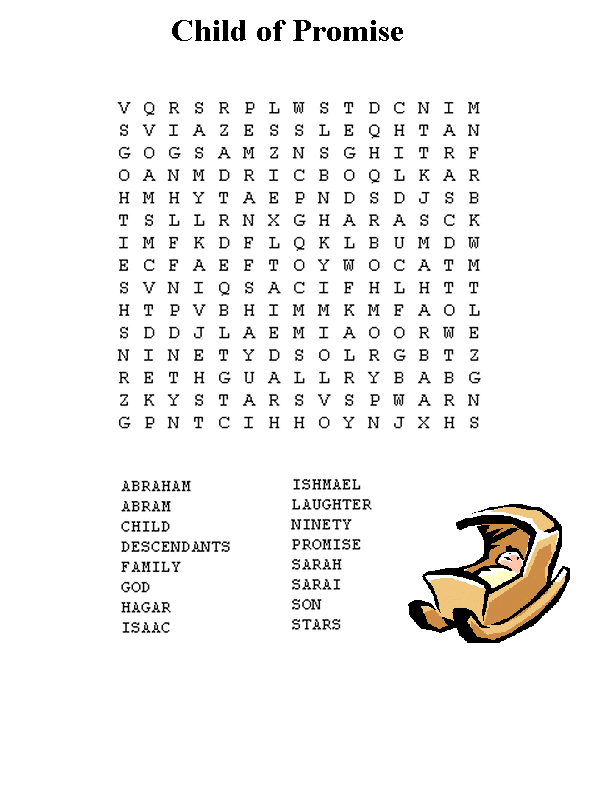 Child of Promise Word Search