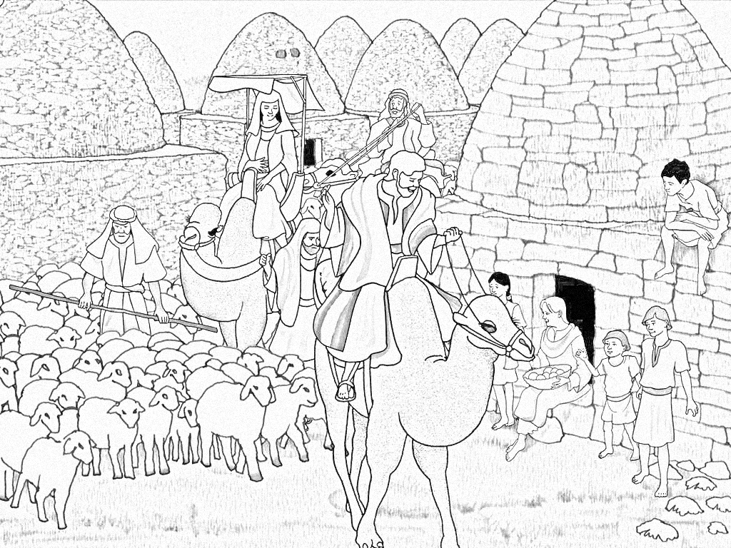 Abraham Leaves Home coloring page
