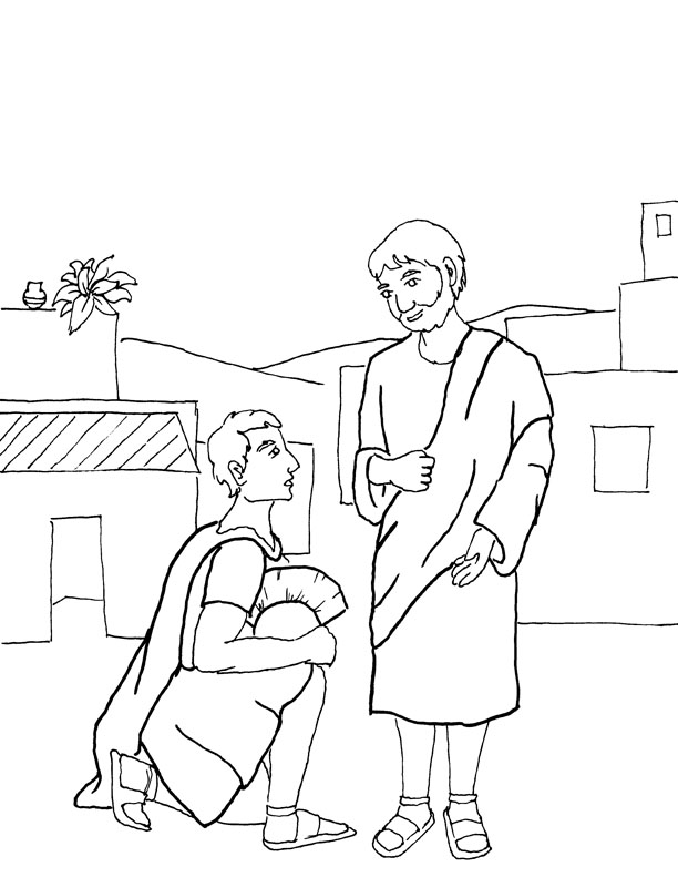 Centurion Servant Coloring Page