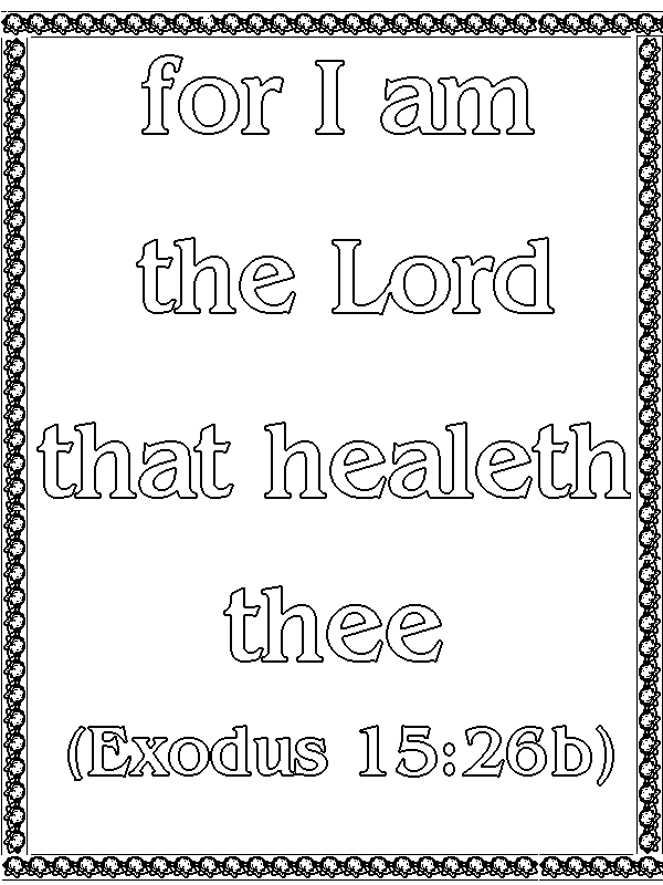 Exodus 15:26b Coloring Page