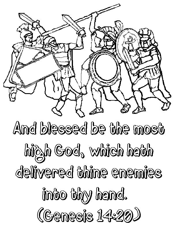 Genesis 14:20 Coloring Page - The Children's Chapel