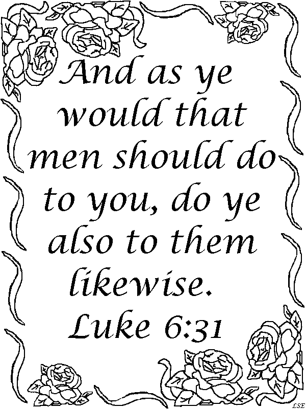 Golden Rule Luke 6 31 coloring page