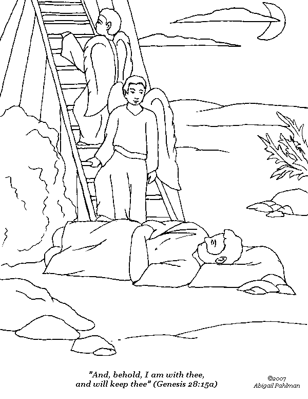 jacobs ladder in the bible coloring pages - photo #7