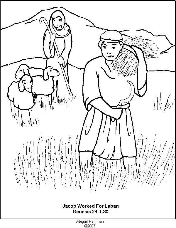 jacob and laban coloring pages - photo #2