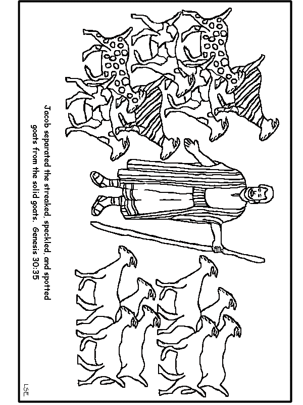 Jacob Separated the Goats Coloring Page