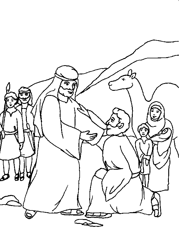 jacob and esau blessing coloring pages - photo #11