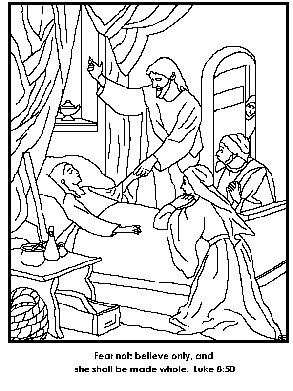 jairus daughter coloring pages for kids - photo #3