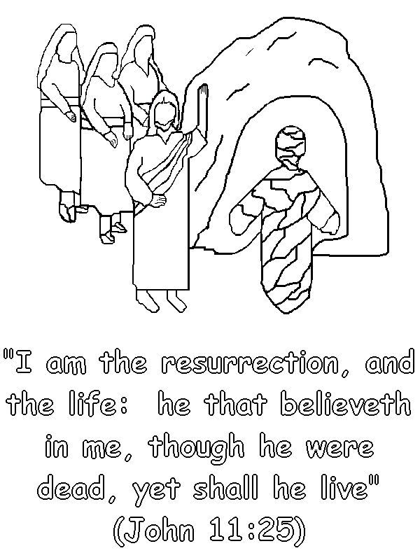 John 11:25 Coloring Page