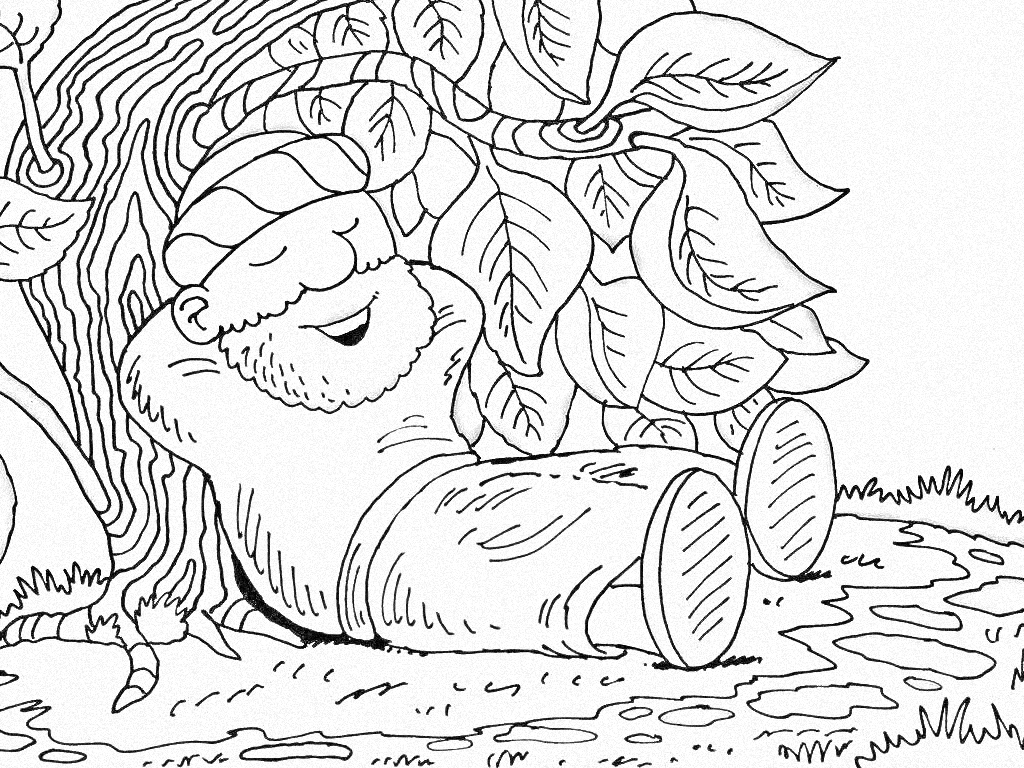 Jonah with his Gourd coloring page