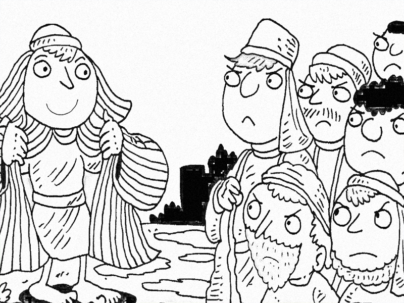 Joseph and his coat of many colors coloring page