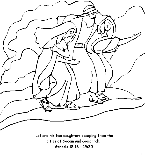 abraham and lot coloring pages - photo #14