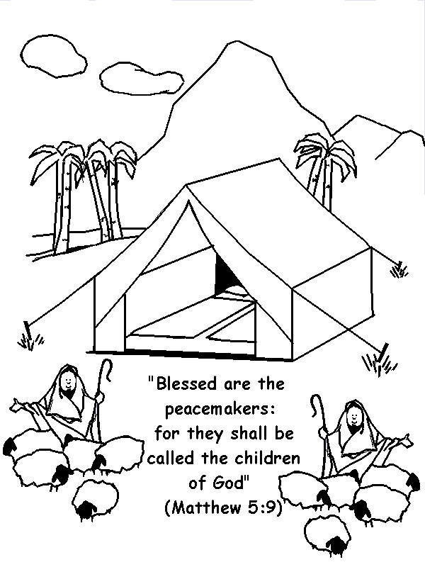 Matthew 5:9 Coloring Page