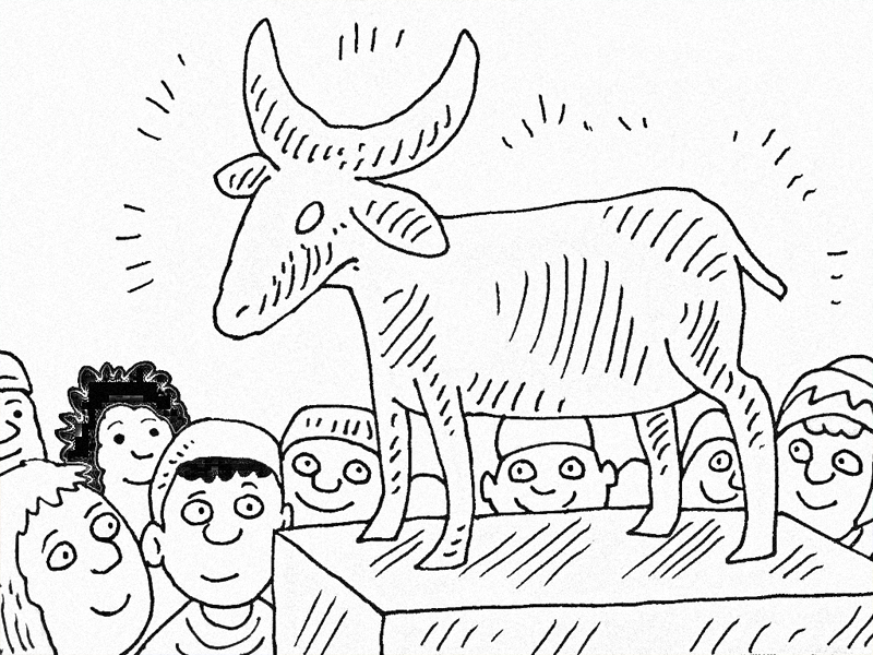 Golden Calf Goof-Off coloring page