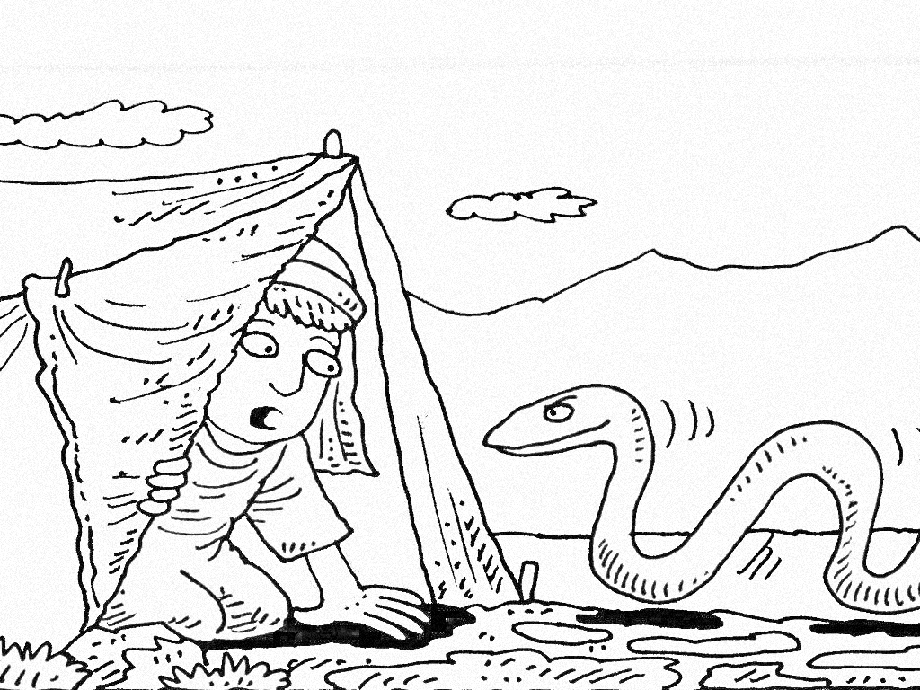 Moses Snake Stake Coloring Page 2