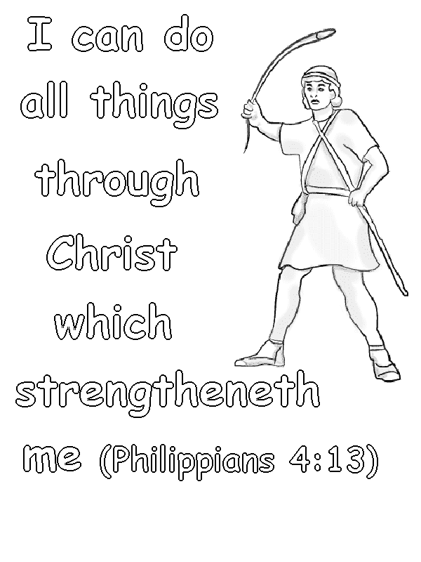 Philippians 4:13 Coloring Page