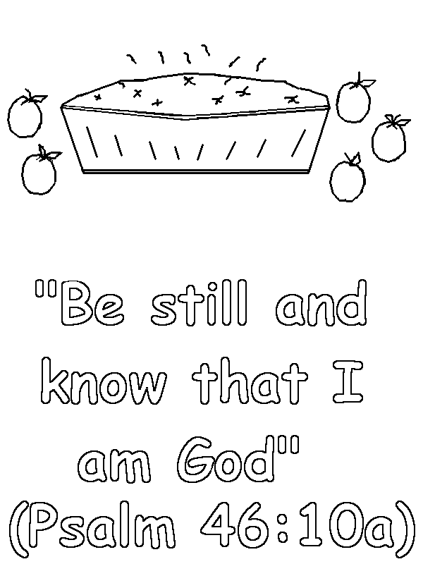 Psalms 46:10a Coloring Page