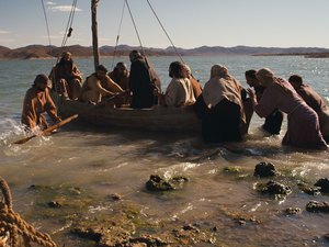 When the disciples got to the little boat they found that Jesus was
already there, waiting for them