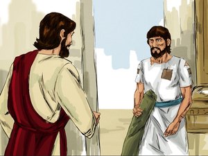 When he went inside the temple he was surprised to see Jesus