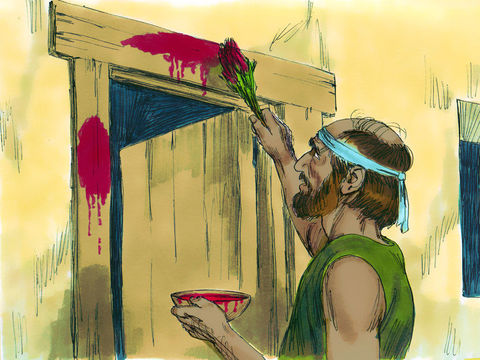 Then each family had to apply the blood of the slain lamb to the lintel and sideposts of their front door