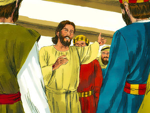 As they were talking Jesus appeared to them