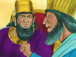 Haman told the King that there
was a people in his land that did not respect him OR his laws and
would soon cause trouble for him and his kingdom
