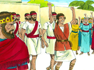 David had won the battle
for the Israelites