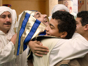 Joseph hugged him and kissed Benjamin and cried tears
of joy