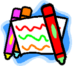 Crayons and coloring paper