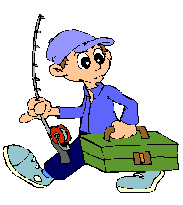 Boy with fishing gear, going fishing