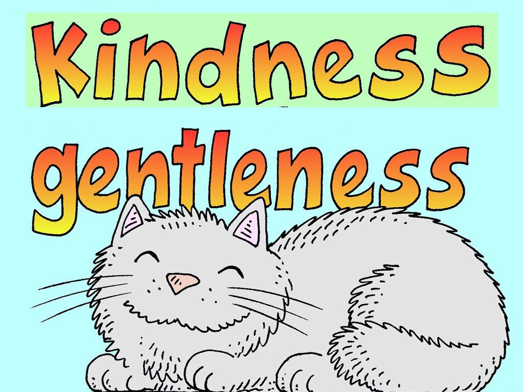 The fruit of the spirit is kindness and gentleness