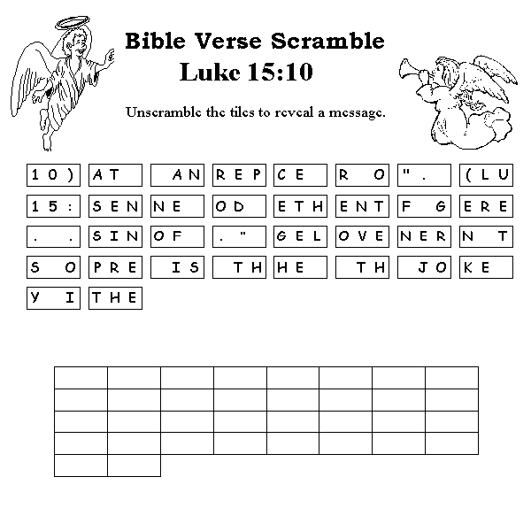 Luke 15:10 Bible Verse Scramble