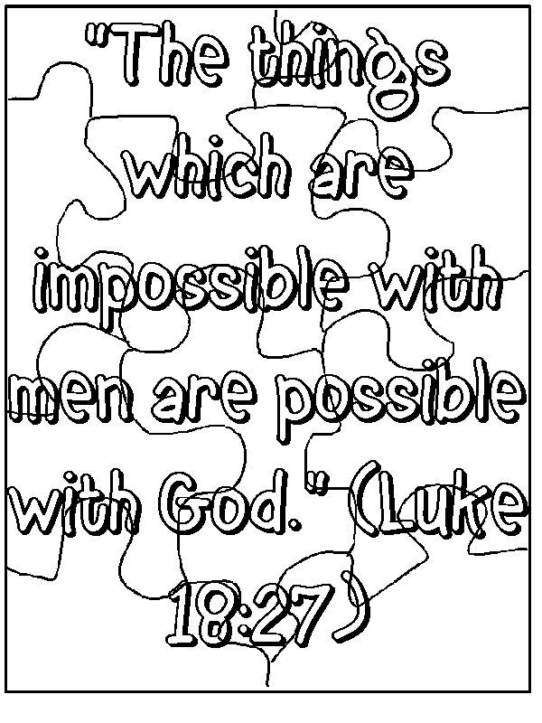 Luke 18:27 Bible Verse Puzzle