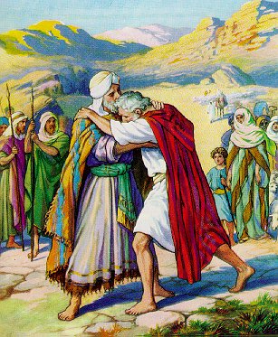 Jacob and Esau Reunite Story Card